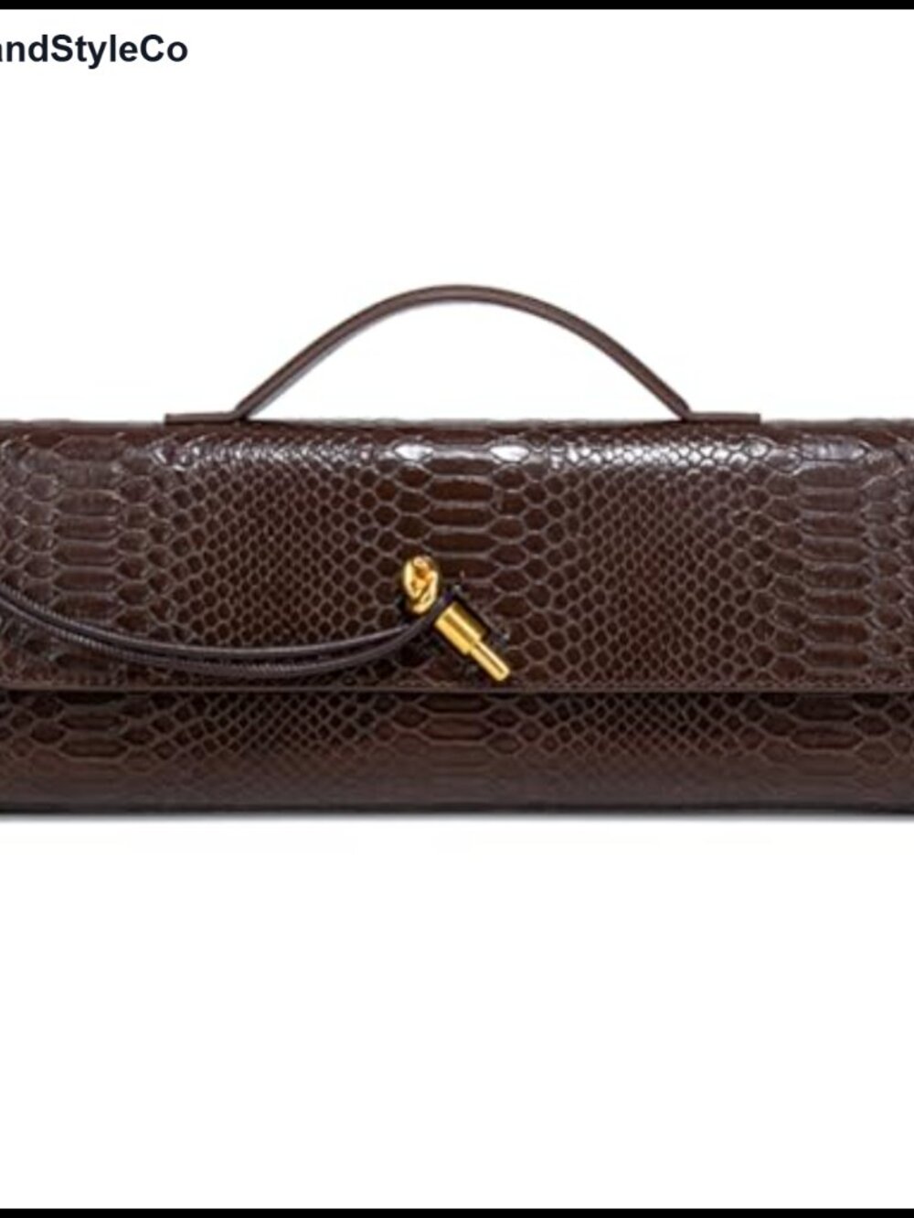 Womens Leather Clutch Bag Crocodile Print Evening Handbag Crossbody